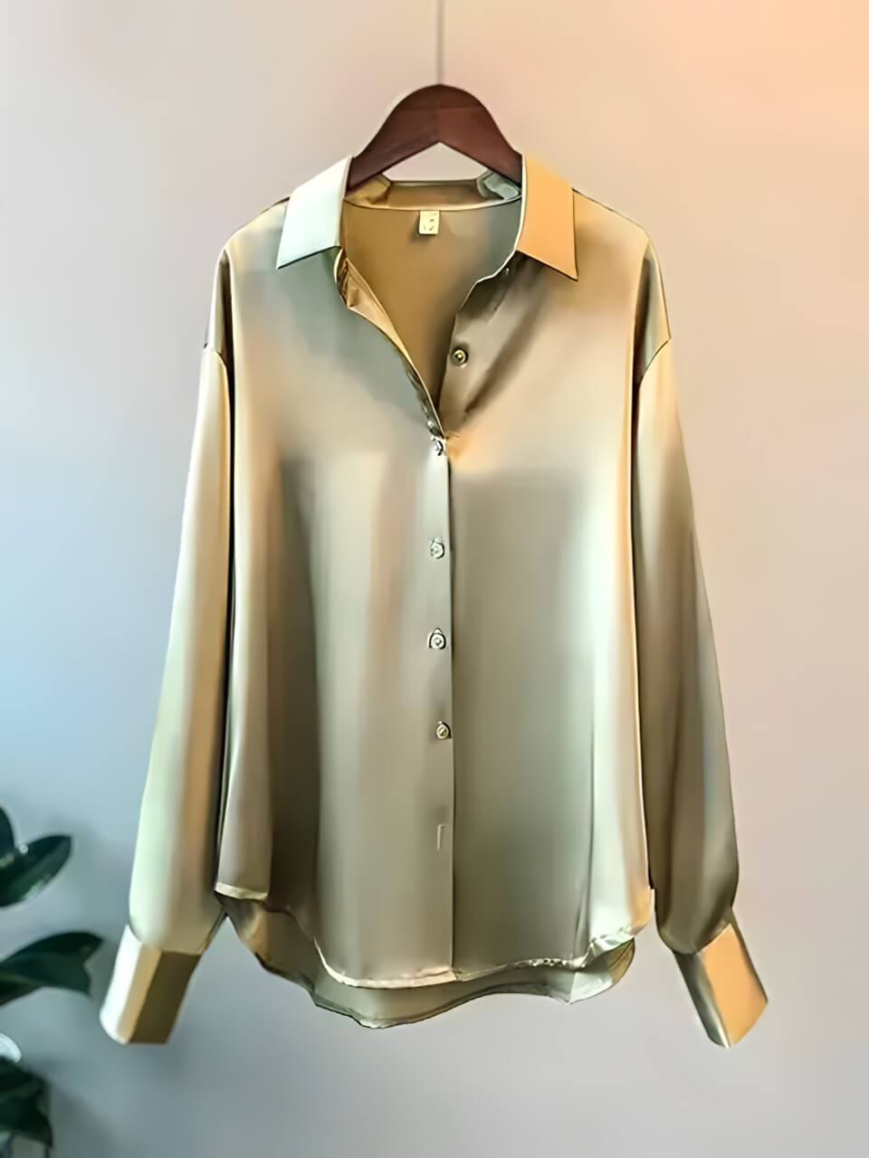Chemise Basique en Satin Oslo