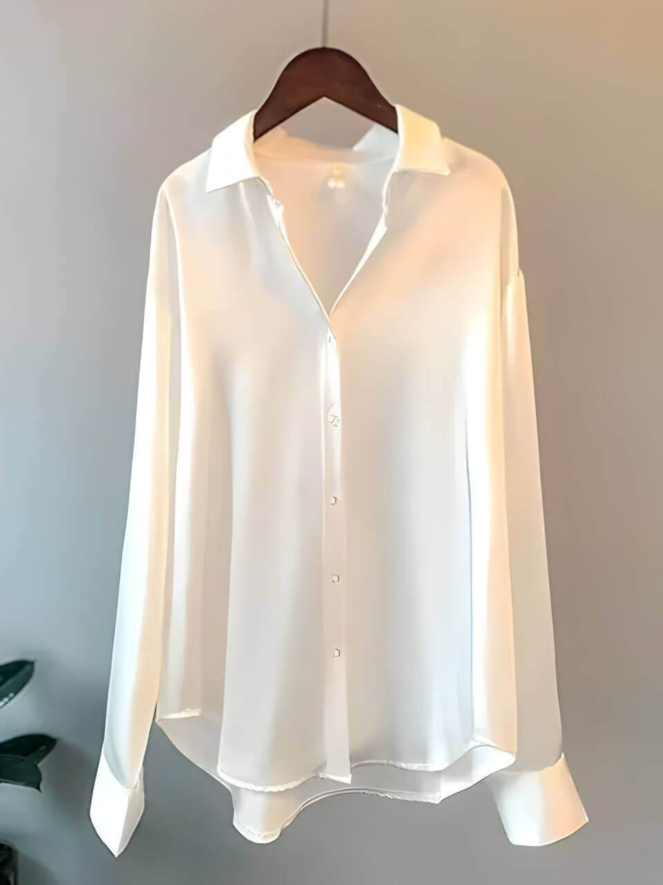 Chemise Basique en Satin Oslo