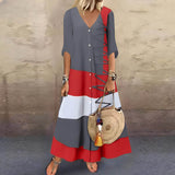 Robe Longue Kaela avec Détails de Boutons