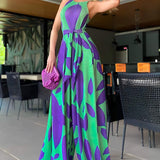 Combinaison Longue Femme Lareine avec Pantalon à Jambes Larges