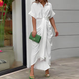 Robe Midi Plissée Harena avec Détails de Boutons