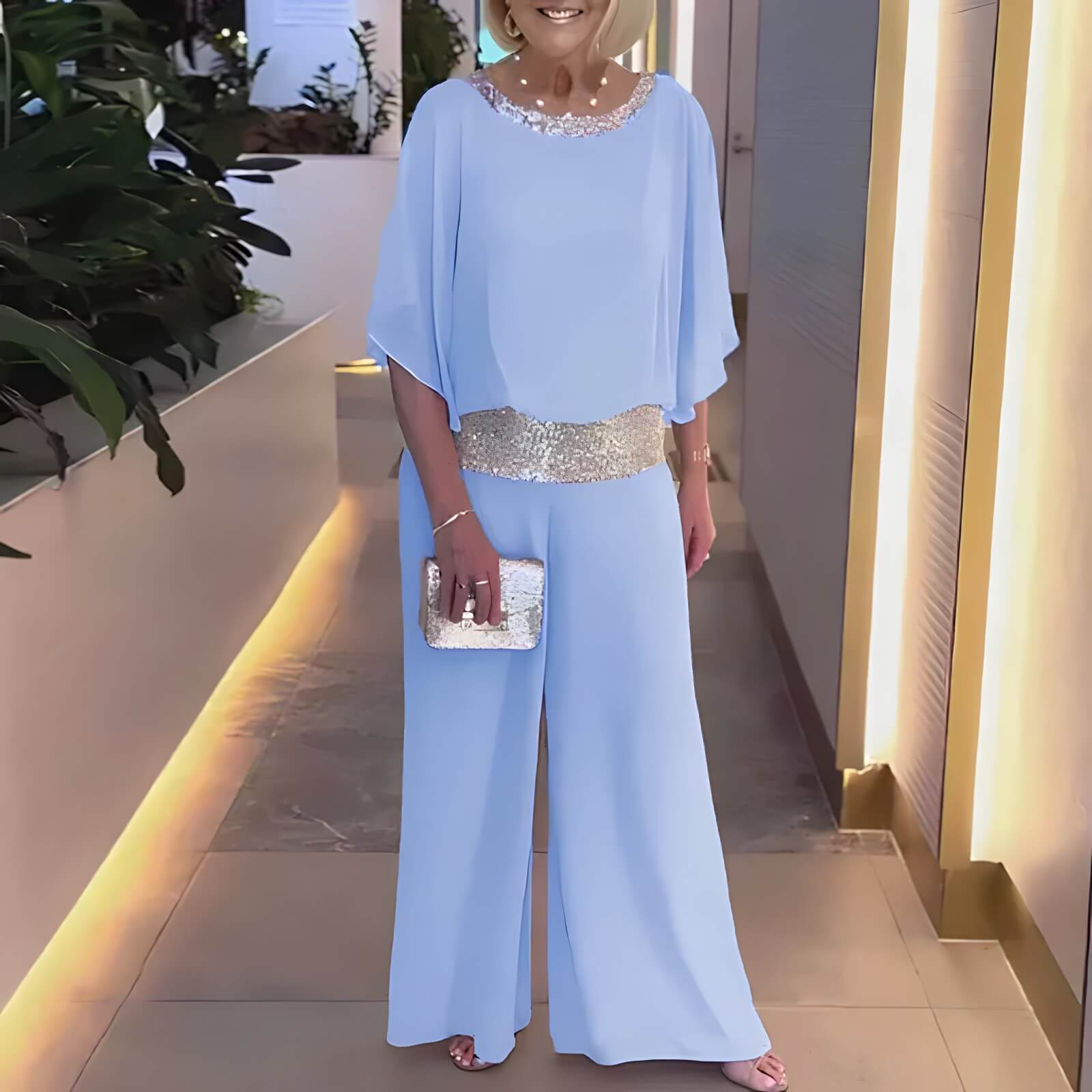 Ensemble Élégant en Chiffon Velia