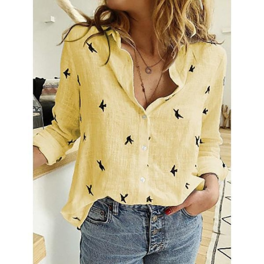 Chemise Basique en Cachemire Mouche