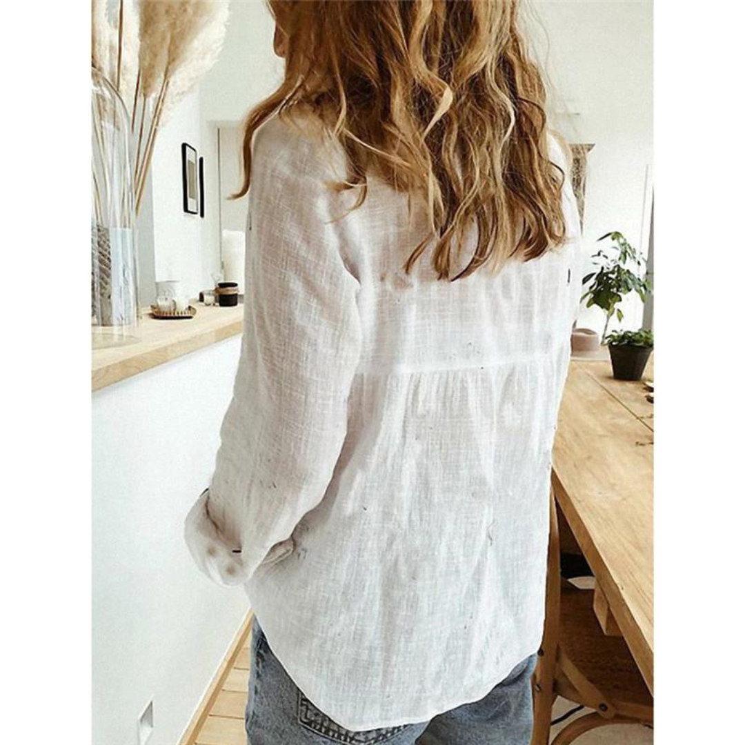 Chemise Basique en Cachemire Mouche