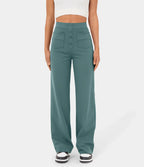 Pantalon de Taille Haute et Élastique Chic