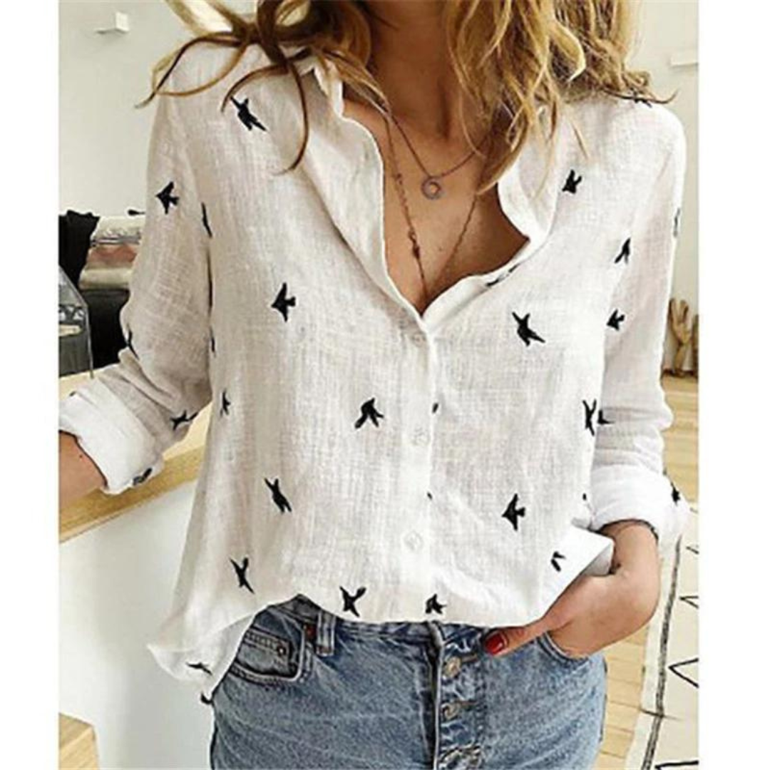 Chemise Basique en Cachemire Mouche