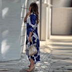 Robe Longue Décontractée Nelora avec Détails de Boutons