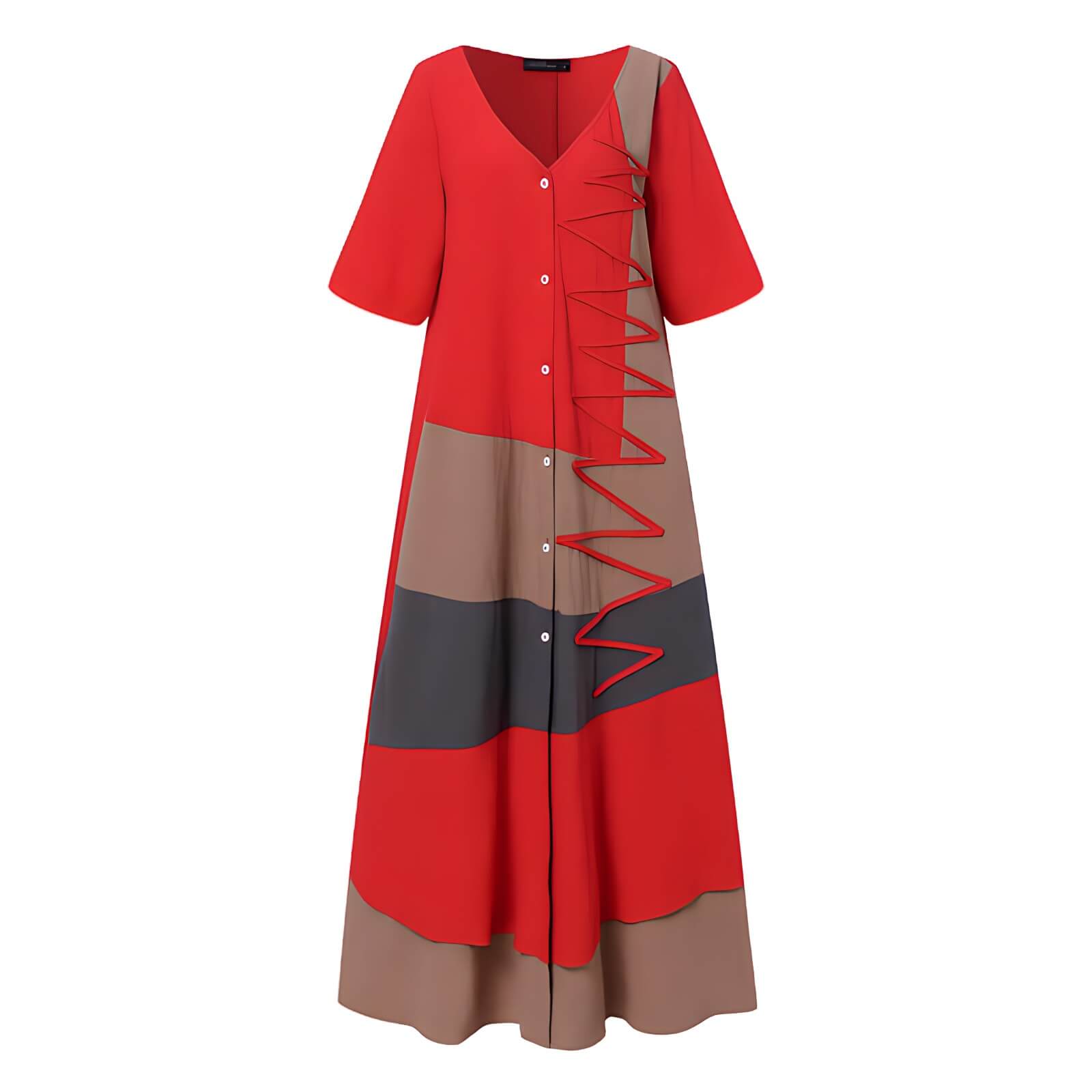 Robe Longue Kaela avec Détails de Boutons