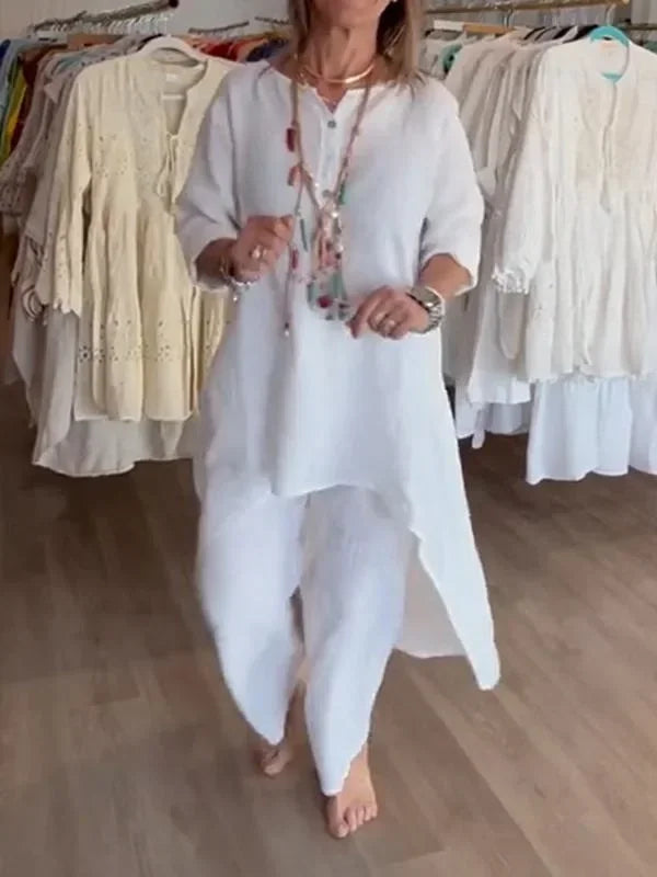 Ensemble Long en Lin pour Femme Elenia