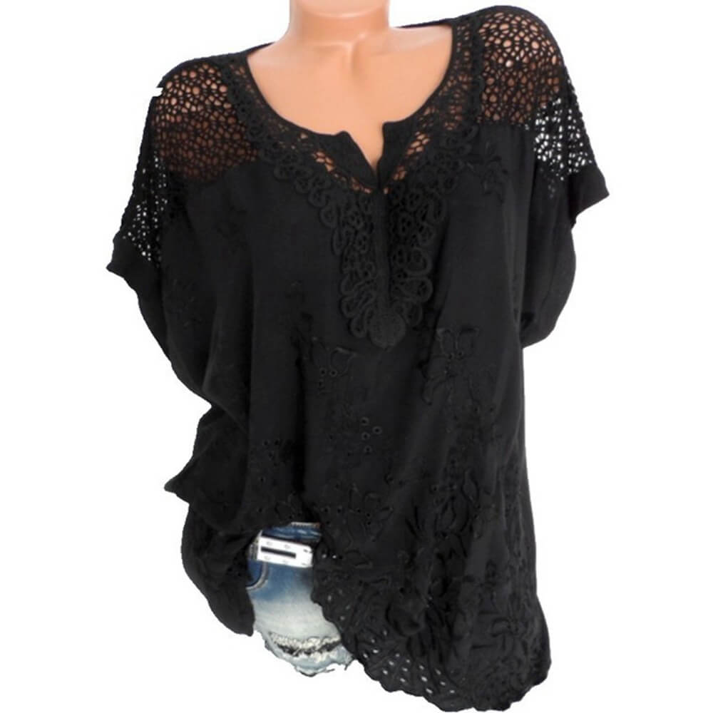 Blouse en Cachemire avec Détails en Dentelle Lantana