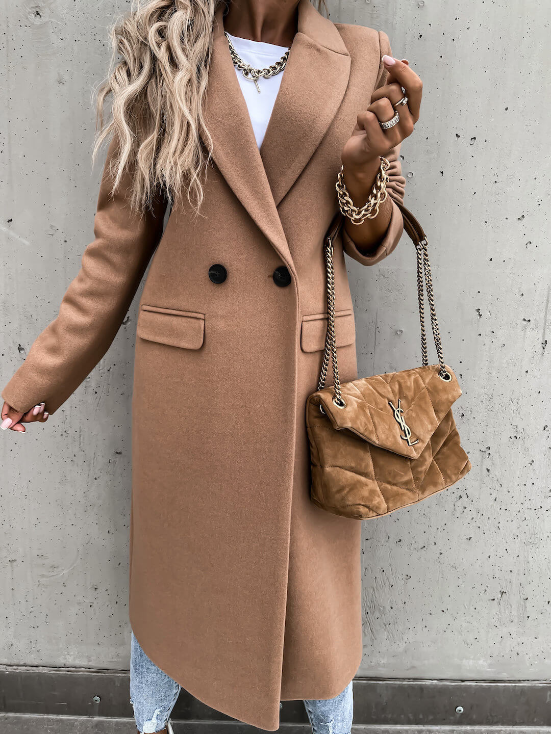 Manteau Long en Laine Foulée Léonie