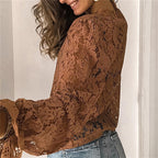 Blouse Décontractée en Dentelle Corindo