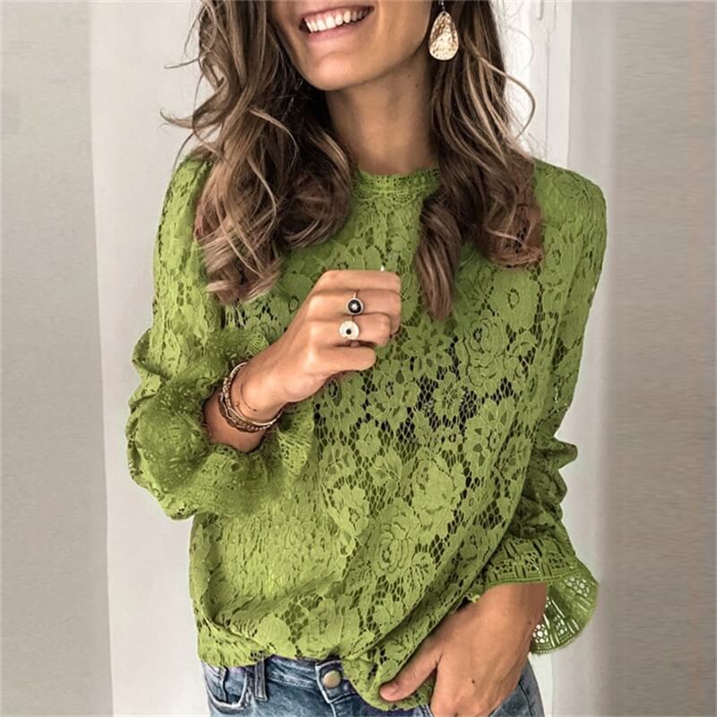 Blouse Décontractée en Dentelle Corindo
