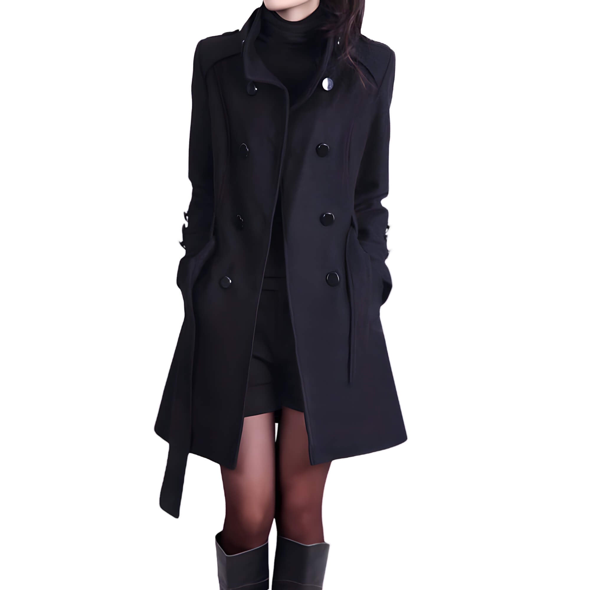 Manteau Féminin en Laine Foulée Chantal