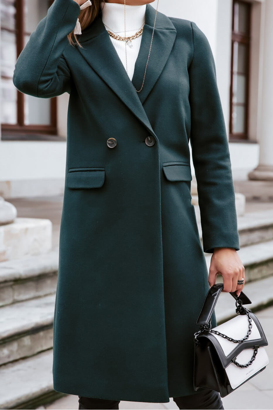 Manteau Long en Laine Foulée Léonie