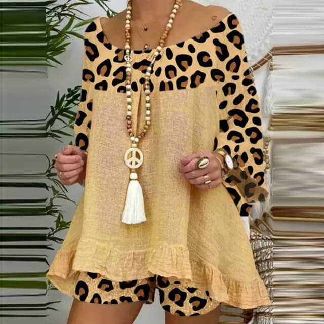 Ensemble Blouse et Short en Lin Pour Femme Urena