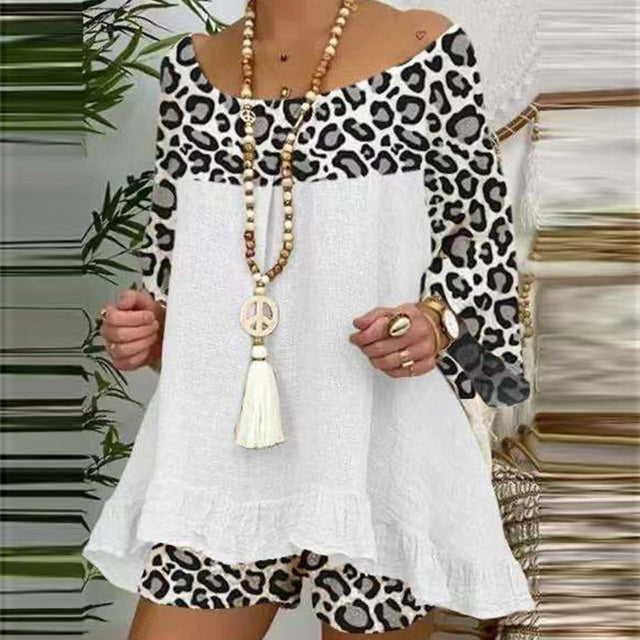 Ensemble Blouse et Short en Lin Pour Femme Urena