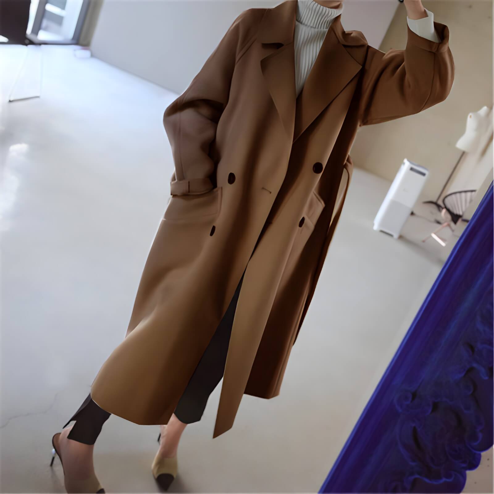 Manteau Long en Laine Foulée Ribera