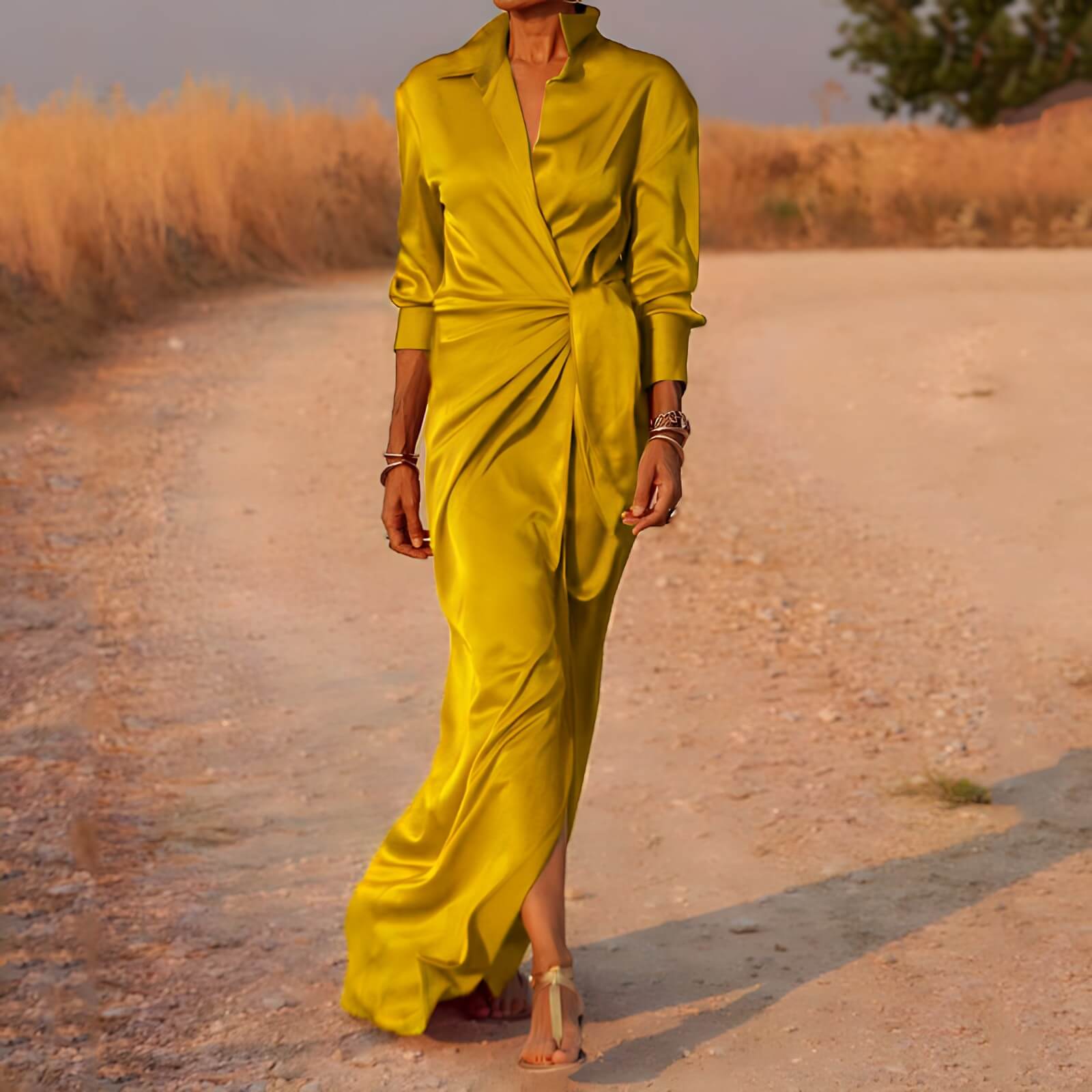 Robe Longue Portefeuille Dione