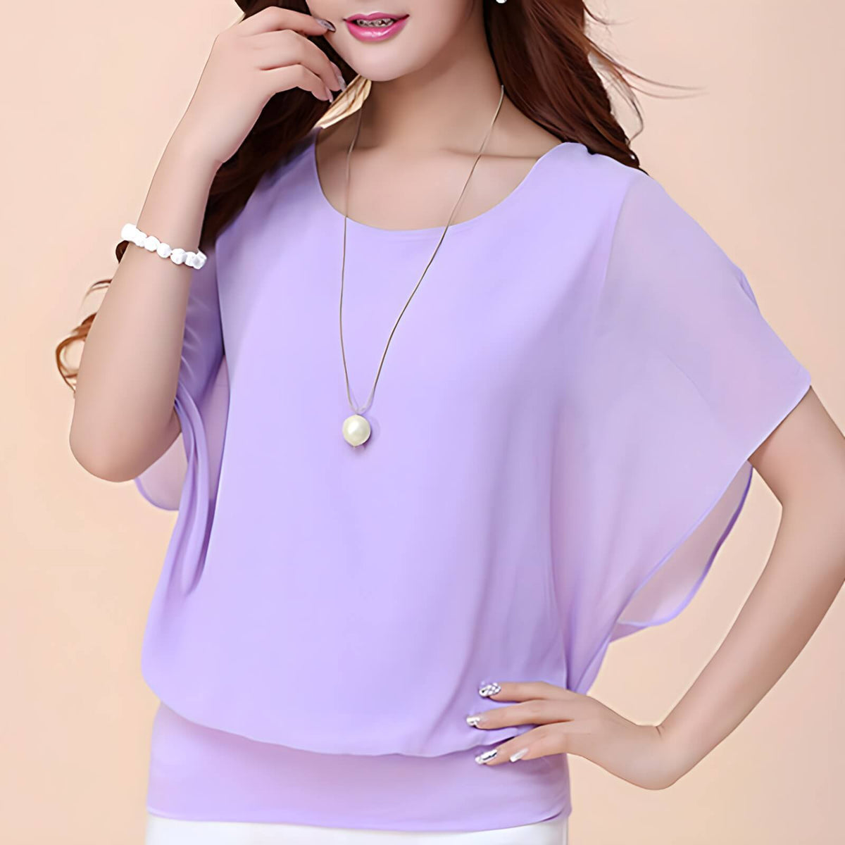 Blouse en Chiffon Nemélia