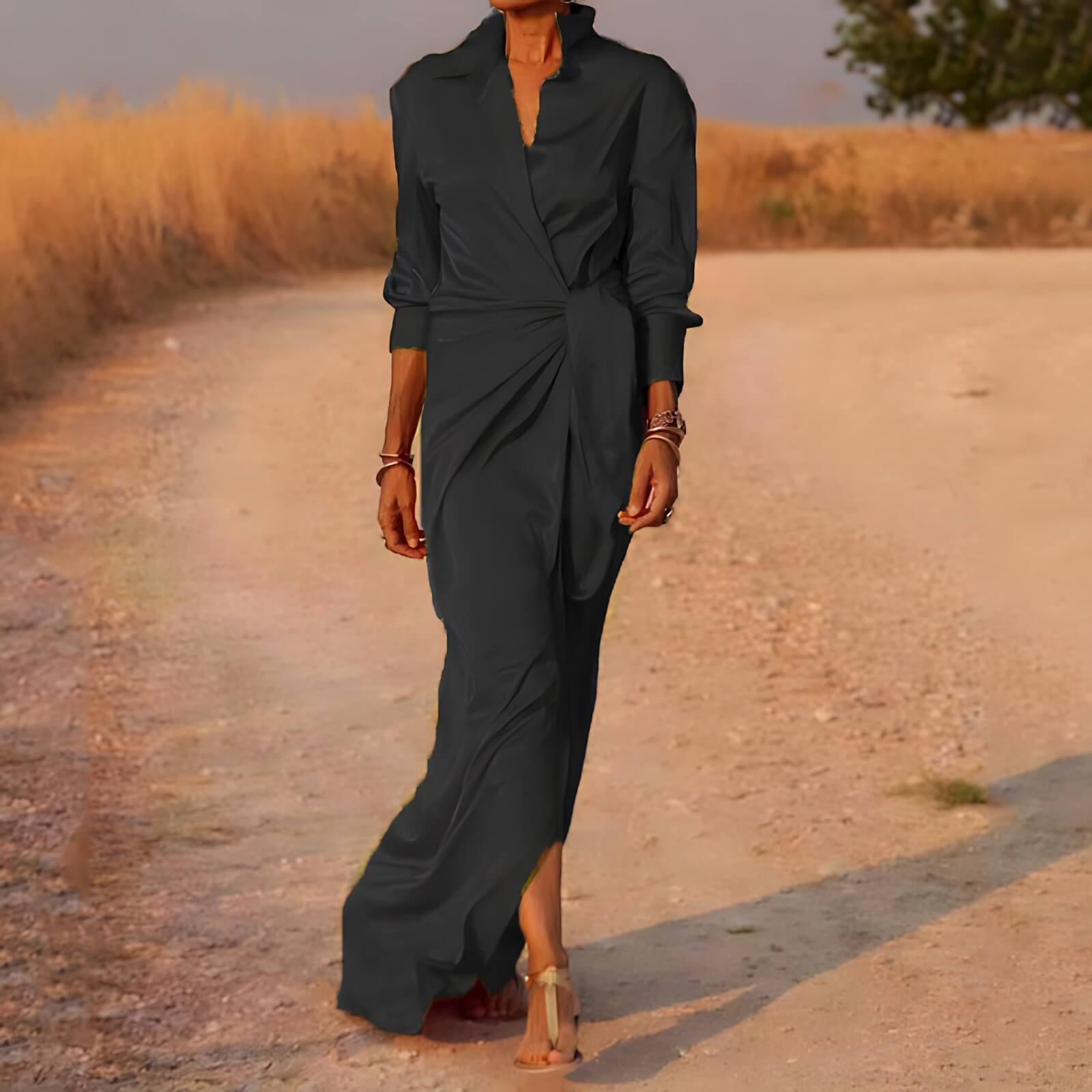 Robe Longue Portefeuille Dione